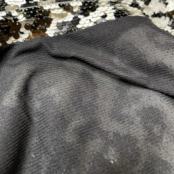 INC Black Animal Print Sequin Halter Top - Picture 5 of 11